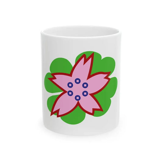 Flag of Ueda Nagano no text (Japan) White Coffee Mug 11oz - Go Mug Yourself