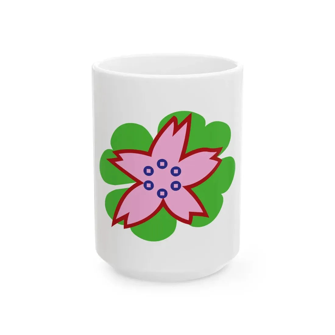 Flag of Ueda Nagano no text (Japan) White Coffee Mug 15oz - Go Mug Yourself