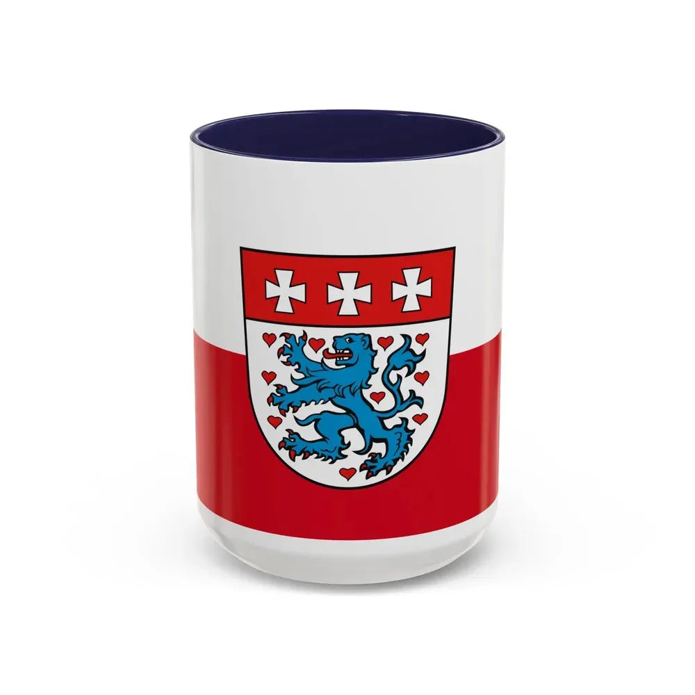 Flag of Uelzen Germany - Accent Coffee Mug 15oz Navy - Go Mug Yourself