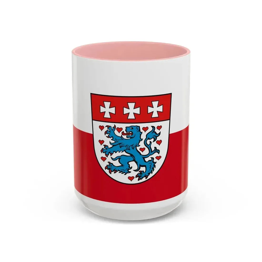 Flag of Uelzen Germany - Accent Coffee Mug 15oz Pink - Go Mug Yourself