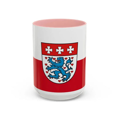 Flag of Uelzen Germany - Accent Coffee Mug 15oz Pink - Go Mug Yourself