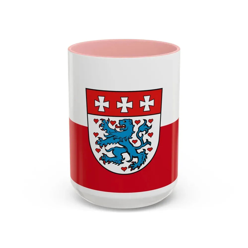 Flag of Uelzen Germany - Accent Coffee Mug 15oz Pink - Go Mug Yourself