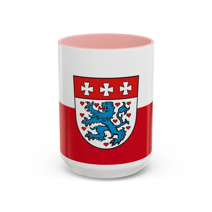 Flag of Uelzen Germany - Accent Coffee Mug 15oz Pink - Go Mug Yourself