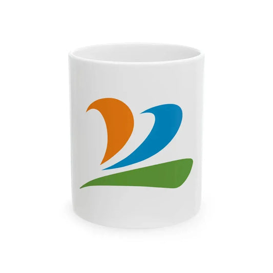 Flag of Uenohara Yamanashi (Japan) White Coffee Mug 11oz - Go Mug Yourself