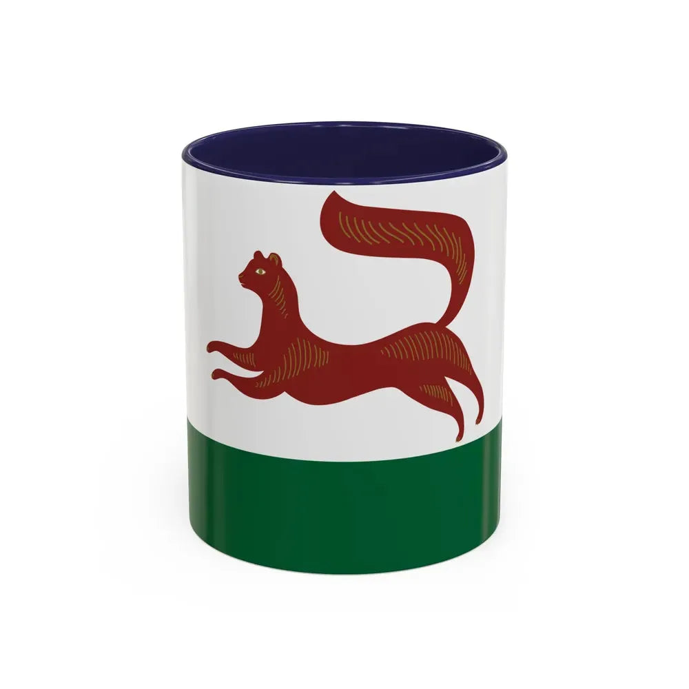Flag of Ufa Russia - Accent Coffee Mug 11oz Navy - Go Mug Yourself