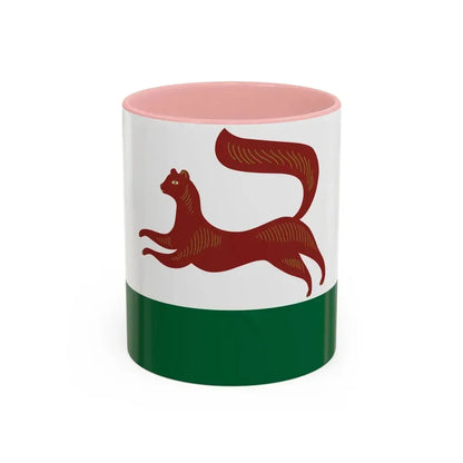 Flag of Ufa Russia - Accent Coffee Mug 11oz Pink - Go Mug Yourself