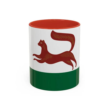 Flag of Ufa Russia - Accent Coffee Mug 11oz Red - Go Mug Yourself