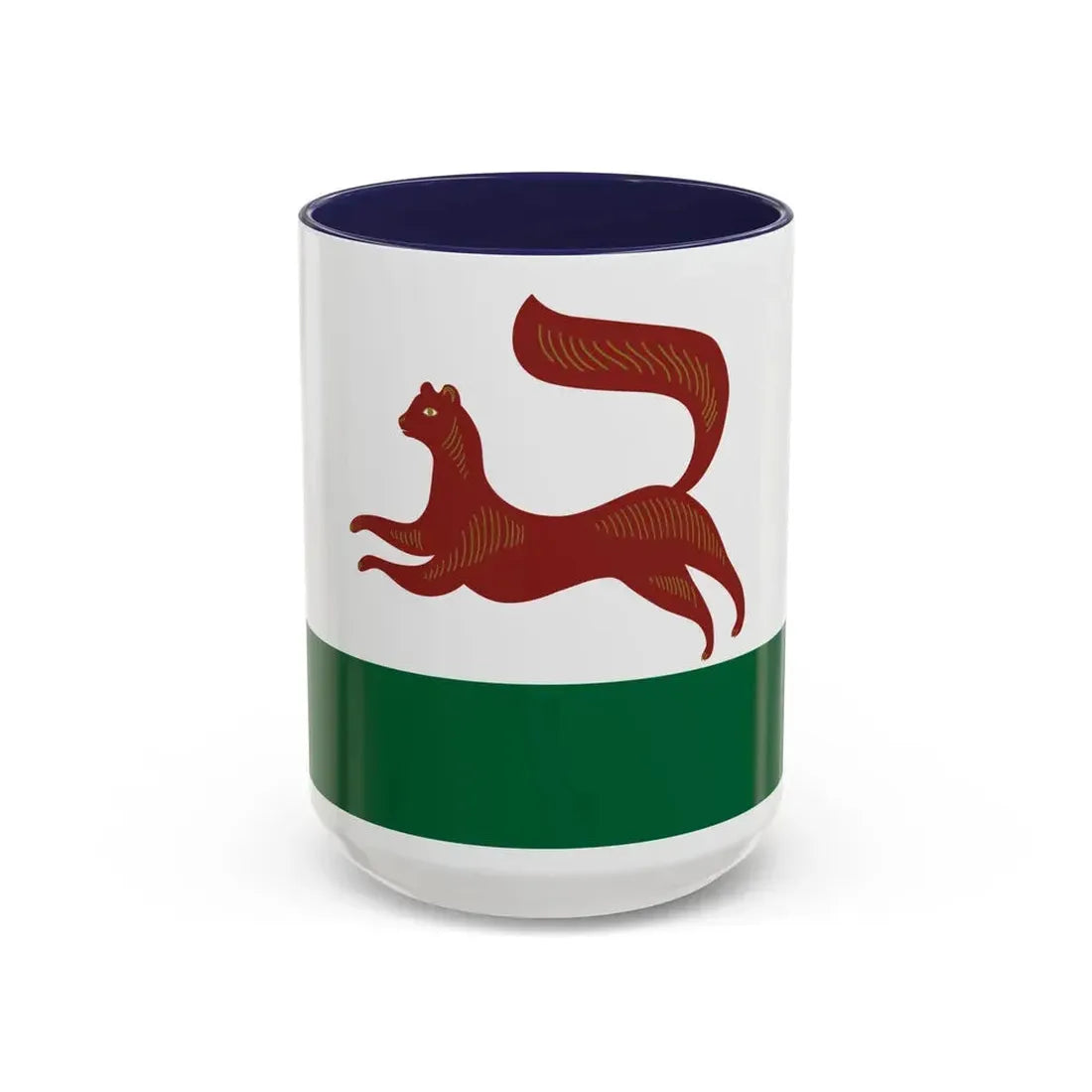 Flag of Ufa Russia - Accent Coffee Mug 15oz Navy - Go Mug Yourself