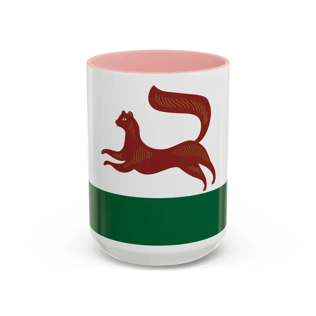 Flag of Ufa Russia - Accent Coffee Mug 15oz Pink - Go Mug Yourself