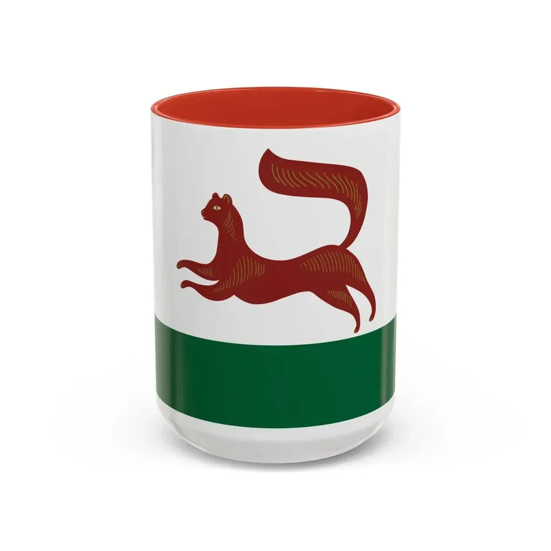 Flag of Ufa Russia - Accent Coffee Mug 15oz Red - Go Mug Yourself