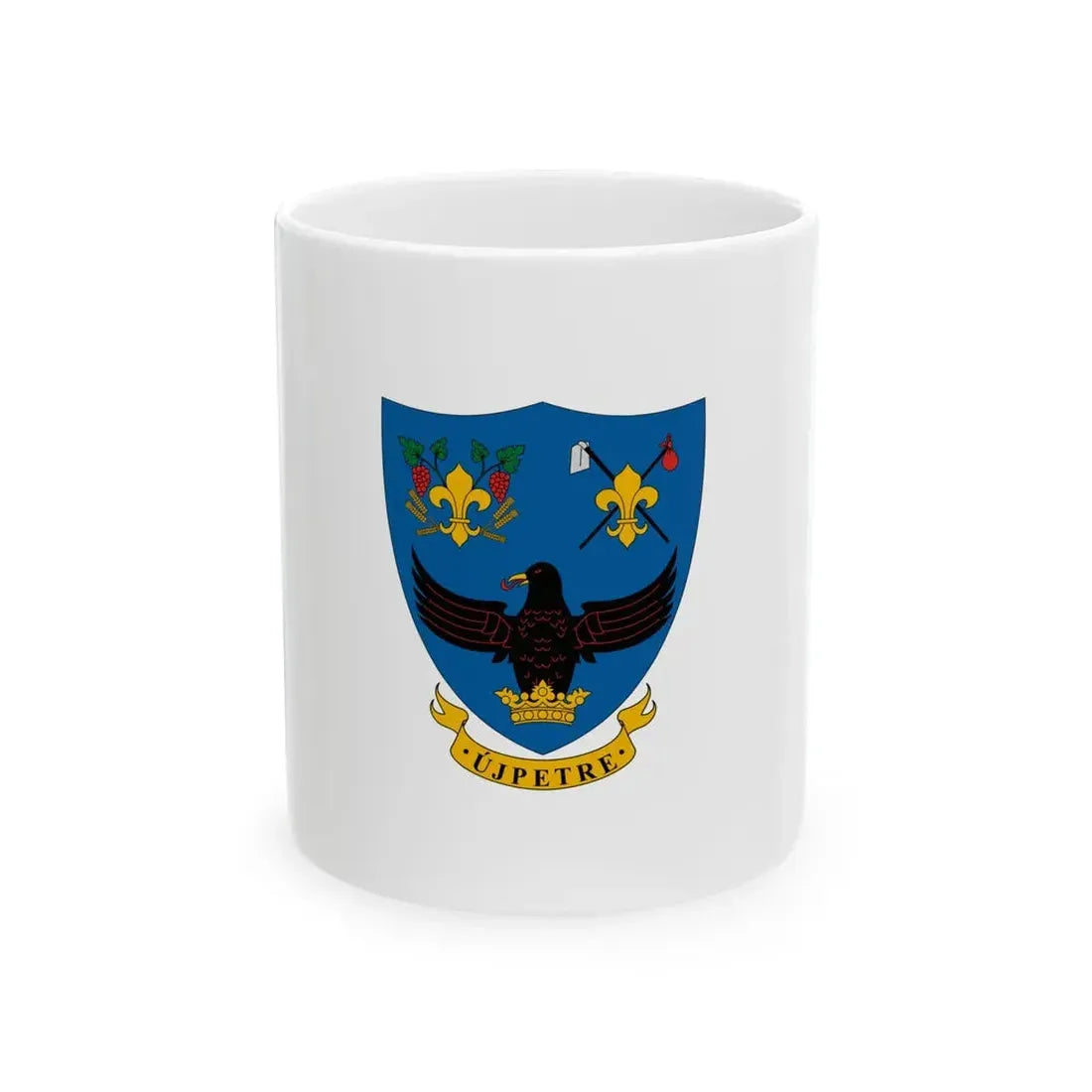 Flag of Ujpetre (Hungary) White Coffee Mug 11oz - Go Mug Yourself