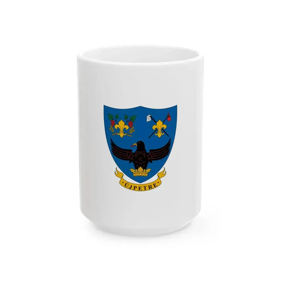 Flag of Ujpetre (Hungary) White Coffee Mug 15oz - Go Mug Yourself
