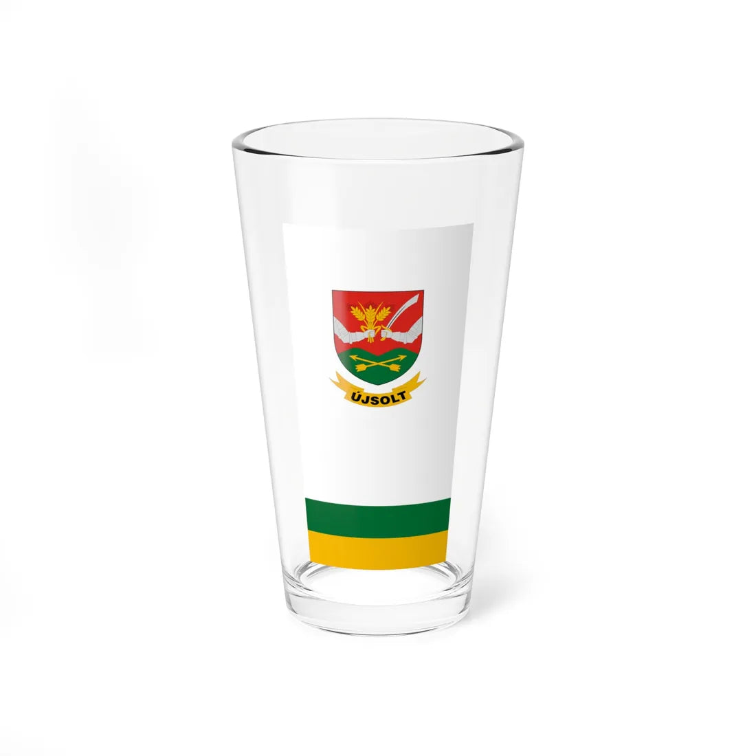 Flag of Ujsolt vertical (Hungary) Pint Glass 16oz 16oz - Go Mug Yourself