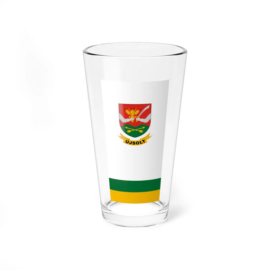 Flag of Ujsolt vertical (Hungary) Pint Glass 16oz 16oz - Go Mug Yourself
