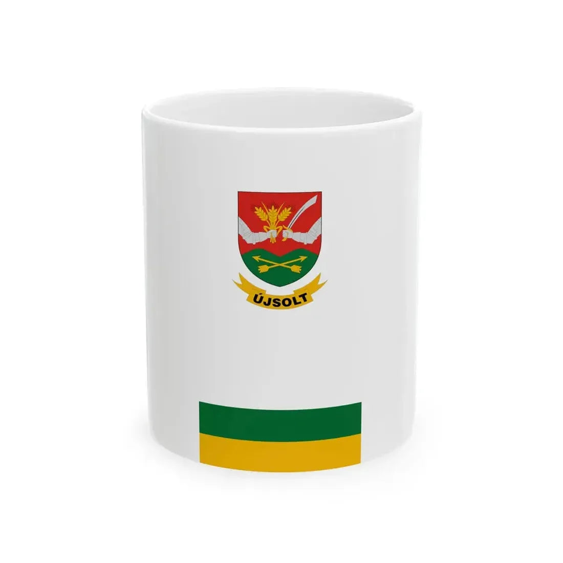 Flag of Ujsolt vertical (Hungary) White Coffee Mug 11oz - Go Mug Yourself
