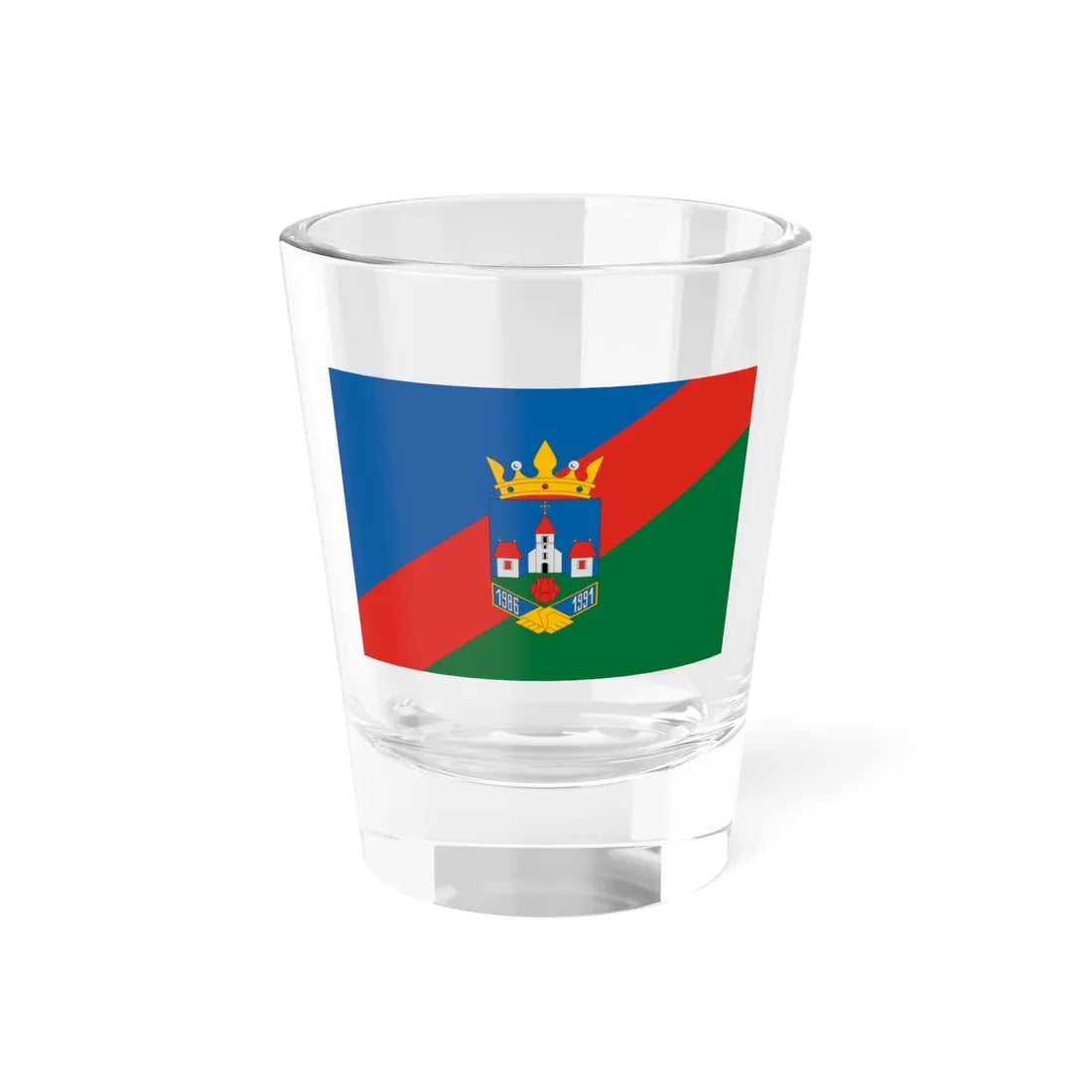 Flag of Ujtelek (Hungary) Shot Glass 1.5oz 1.5oz - Go Mug Yourself