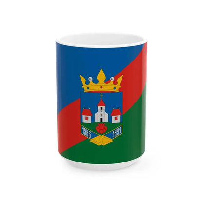 Flag of Ujtelek (Hungary) White Coffee Mug 15oz - Go Mug Yourself