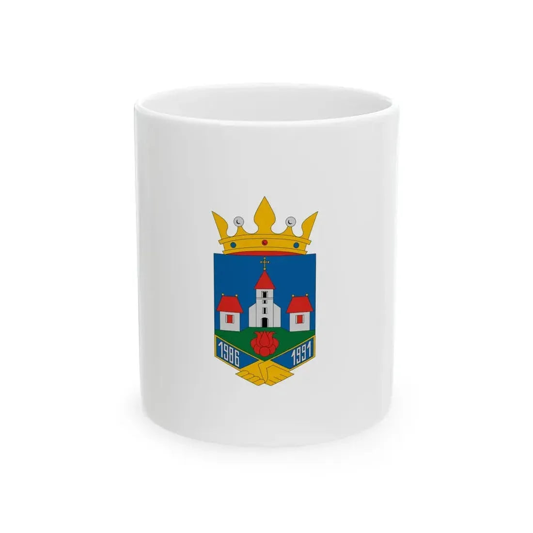 Flag of Ujtelek variant (Hungary) White Coffee Mug 11oz - Go Mug Yourself