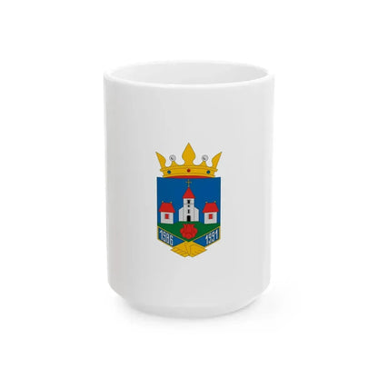 Flag of Ujtelek variant (Hungary) White Coffee Mug 15oz - Go Mug Yourself