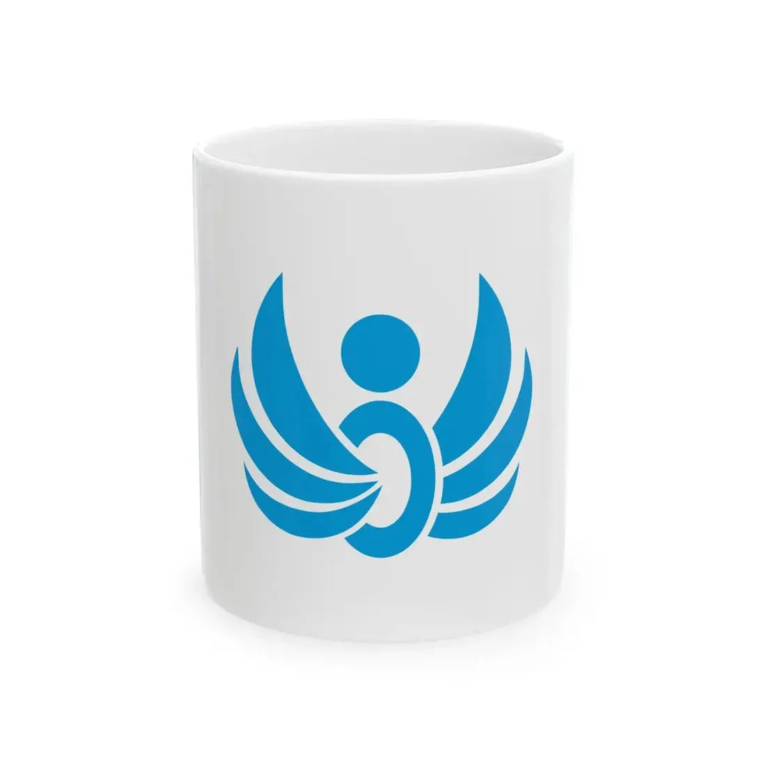 Flag of Ukiha Fukuoka (Japan) White Coffee Mug 11oz - Go Mug Yourself