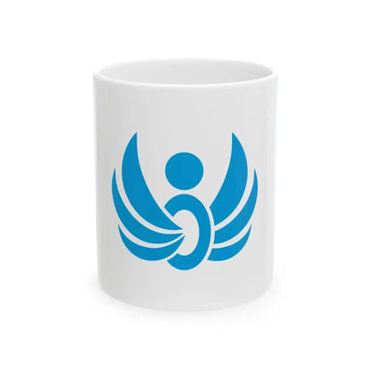 Flag of Ukiha Fukuoka (Japan) White Coffee Mug 11oz - Go Mug Yourself