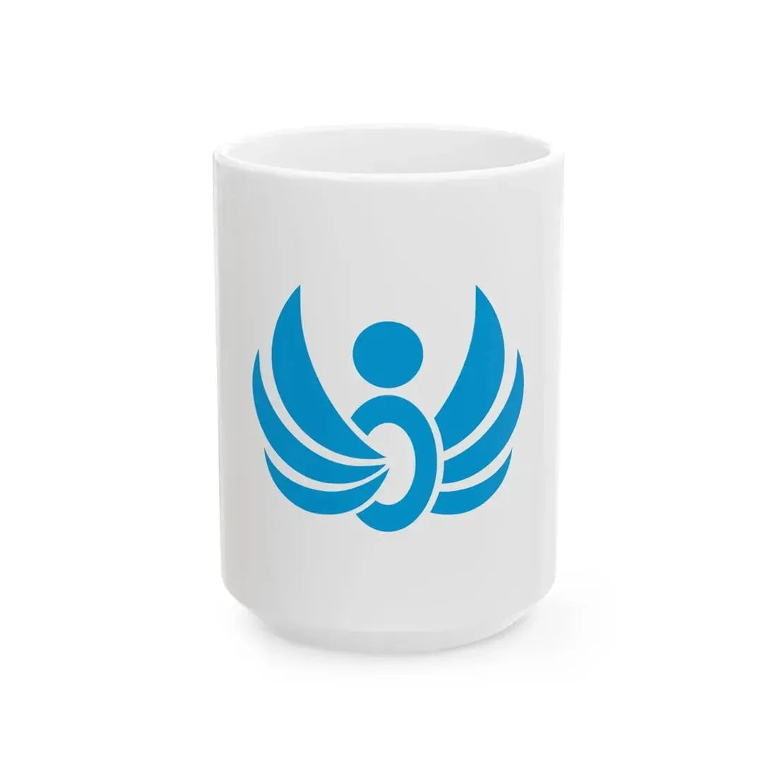 Flag of Ukiha Fukuoka (Japan) White Coffee Mug 15oz - Go Mug Yourself