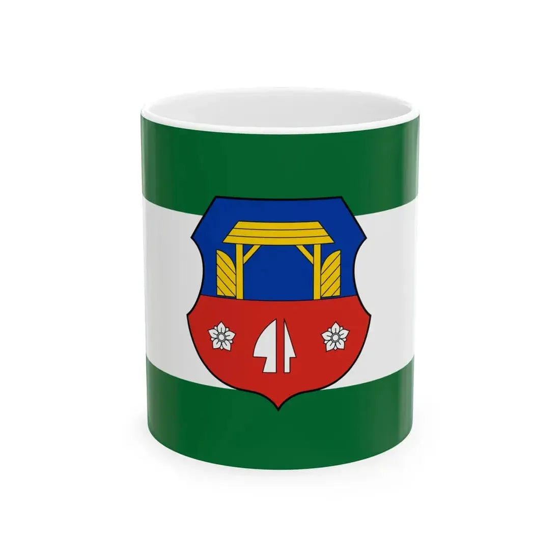 Flag of Ukk (Hungary) White Coffee Mug 11oz - Go Mug Yourself