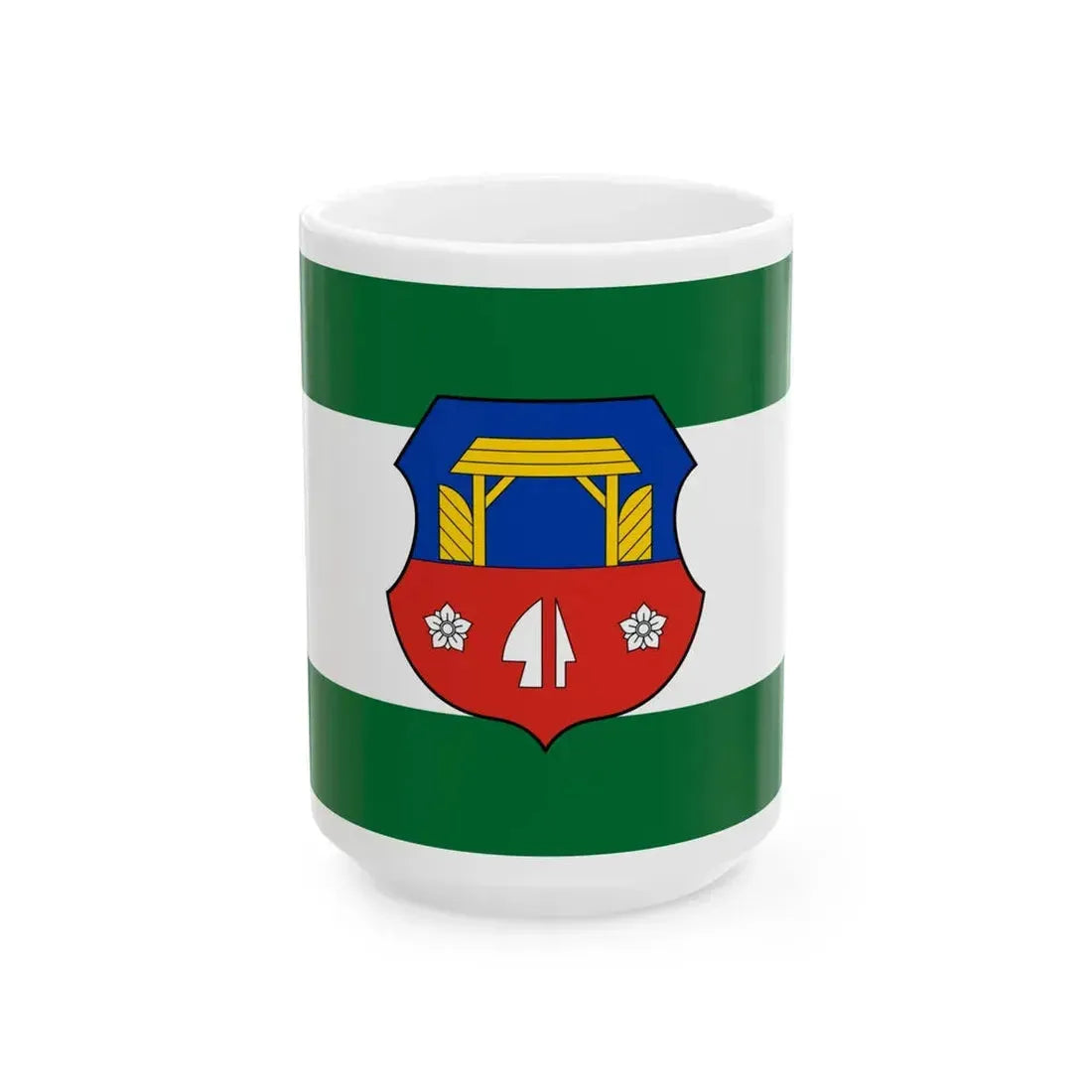 Flag of Ukk (Hungary) White Coffee Mug 15oz - Go Mug Yourself