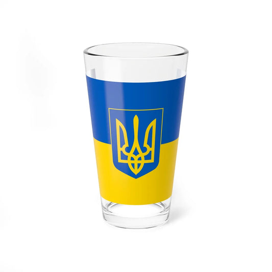 Flag of Ukraine 3 (Ukraine) Pint Glass 16oz 16oz - Go Mug Yourself