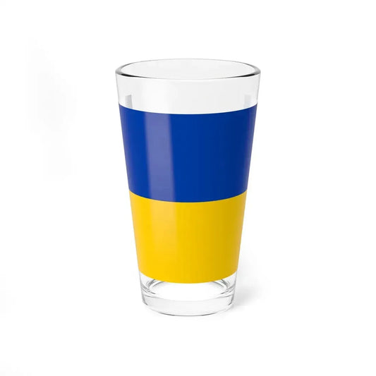Flag of Ukraine dark blue (Ukraine) Pint Glass 16oz 16oz - Go Mug Yourself