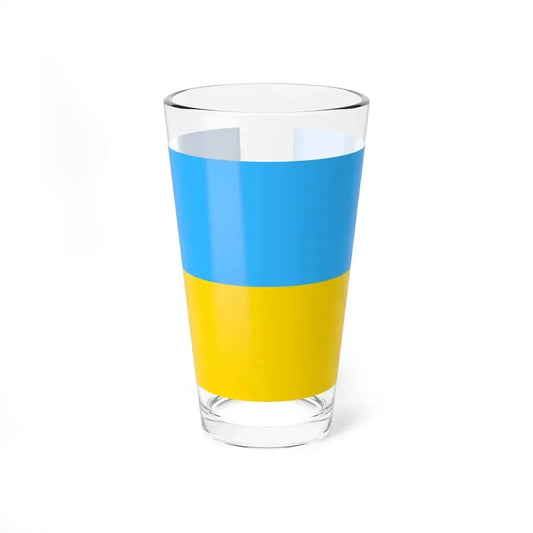 Flag of Ukraine Soviet shades (Ukraine) Pint Glass 16oz 16oz - Go Mug Yourself