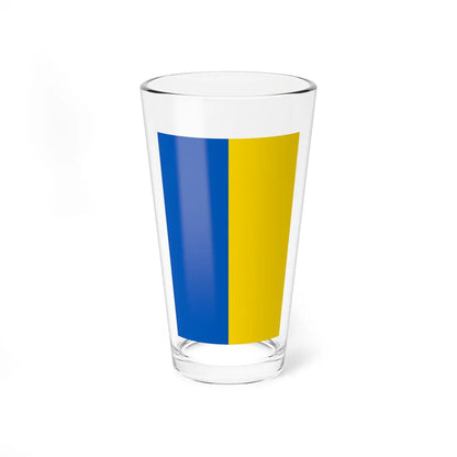 Flag of Ukraine vertical (Ukraine) Pint Glass 16oz 16oz - Go Mug Yourself