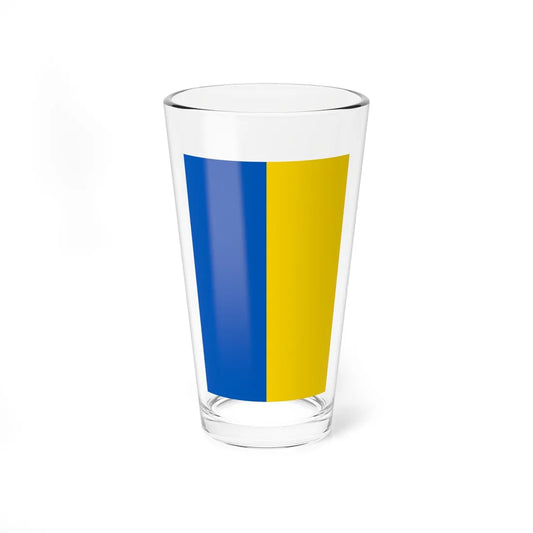 Flag of Ukraine vertical (Ukraine) Pint Glass 16oz 16oz - Go Mug Yourself