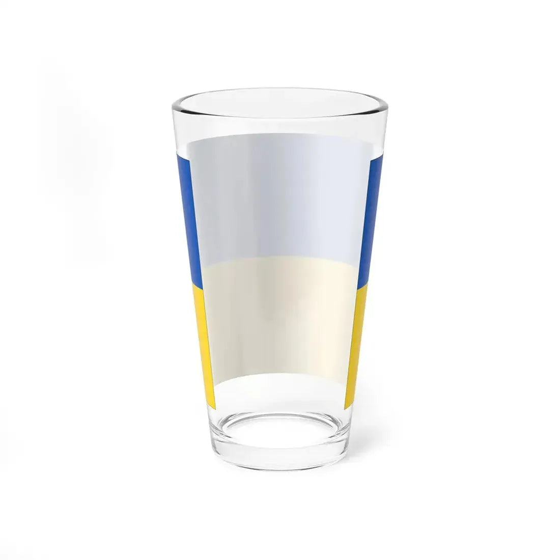 Flag of Ukraine with border (Ukraine) Pint Glass 16oz - Go Mug Yourself