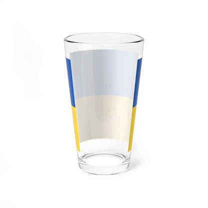 Flag of Ukraine with coat of arms 2 (Ukraine) Pint Glass 16oz - Go Mug Yourself