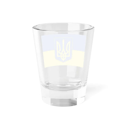 Flag of Ukraine with coat of arms (Ukraine) Shot Glass 1.5oz - Go Mug Yourself