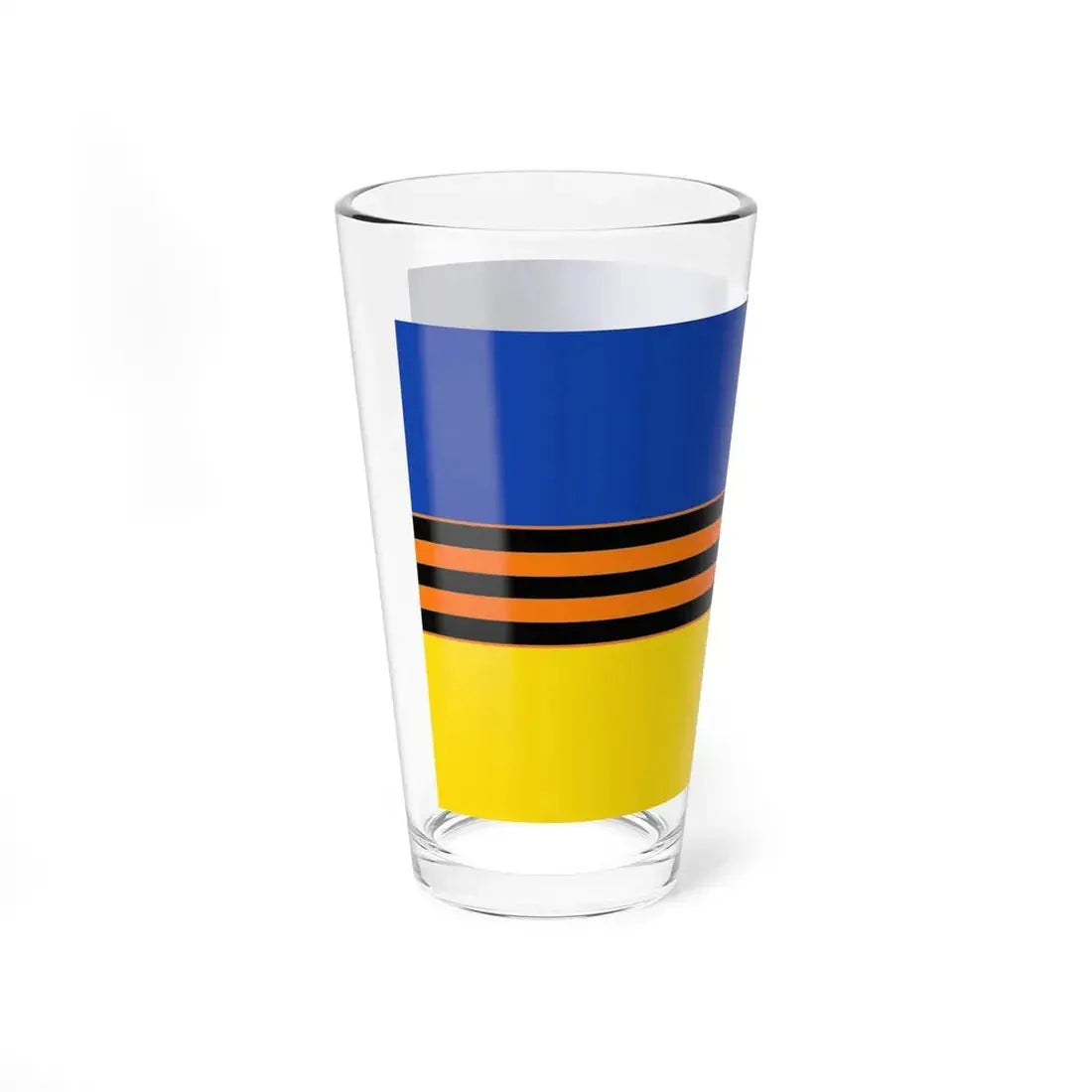 Flag of Ukraine with St. George Ribbon (Ukraine) Pint Glass 16oz - Go Mug Yourself