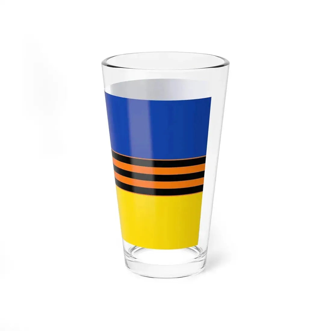 Flag of Ukraine with St. George Ribbon (Ukraine) Pint Glass 16oz - Go Mug Yourself