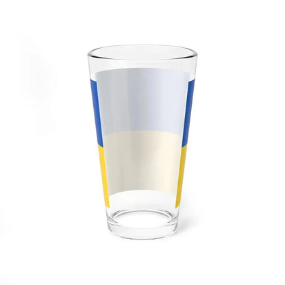 Flag of Ukraine with the Trident of Ukraine (Ukraine) Pint Glass 16oz - Go Mug Yourself