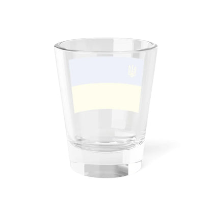 Flag of Ukraine with Tryzub (Ukraine) Shot Glass 1.5oz - Go Mug Yourself