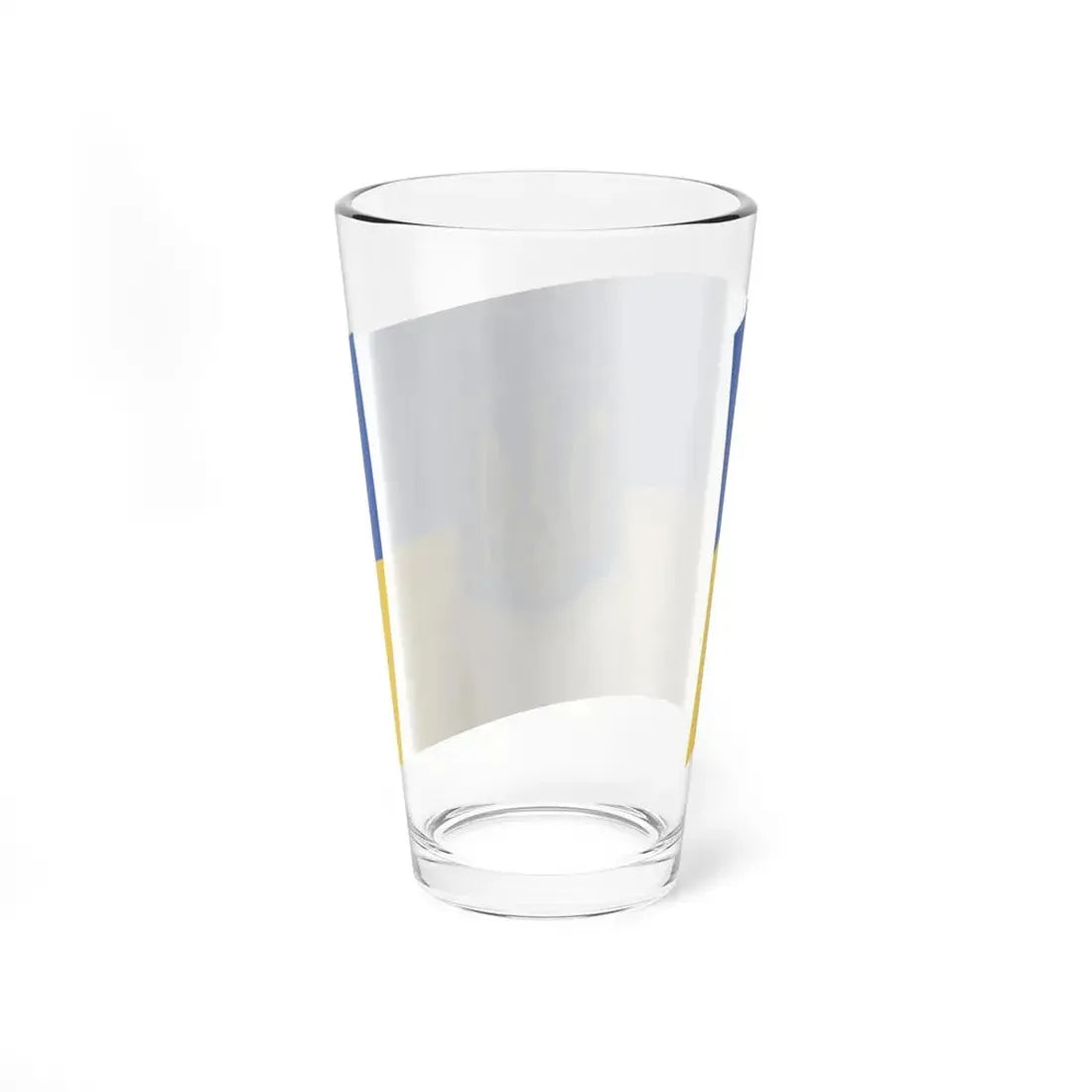 Flag of Ukraine with waves and gradient with coat of arms (Ukraine) Pint Glass 16oz - Go Mug Yourself