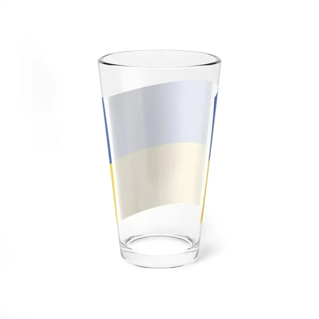 Flag of Ukraine with waves (Ukraine) Pint Glass 16oz - Go Mug Yourself