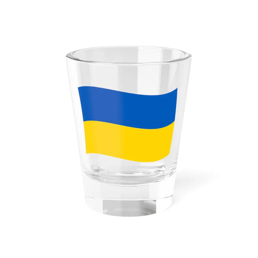 Flag of Ukraine with waves (Ukraine) Shot Glass 1.5oz 1.5oz - Go Mug Yourself