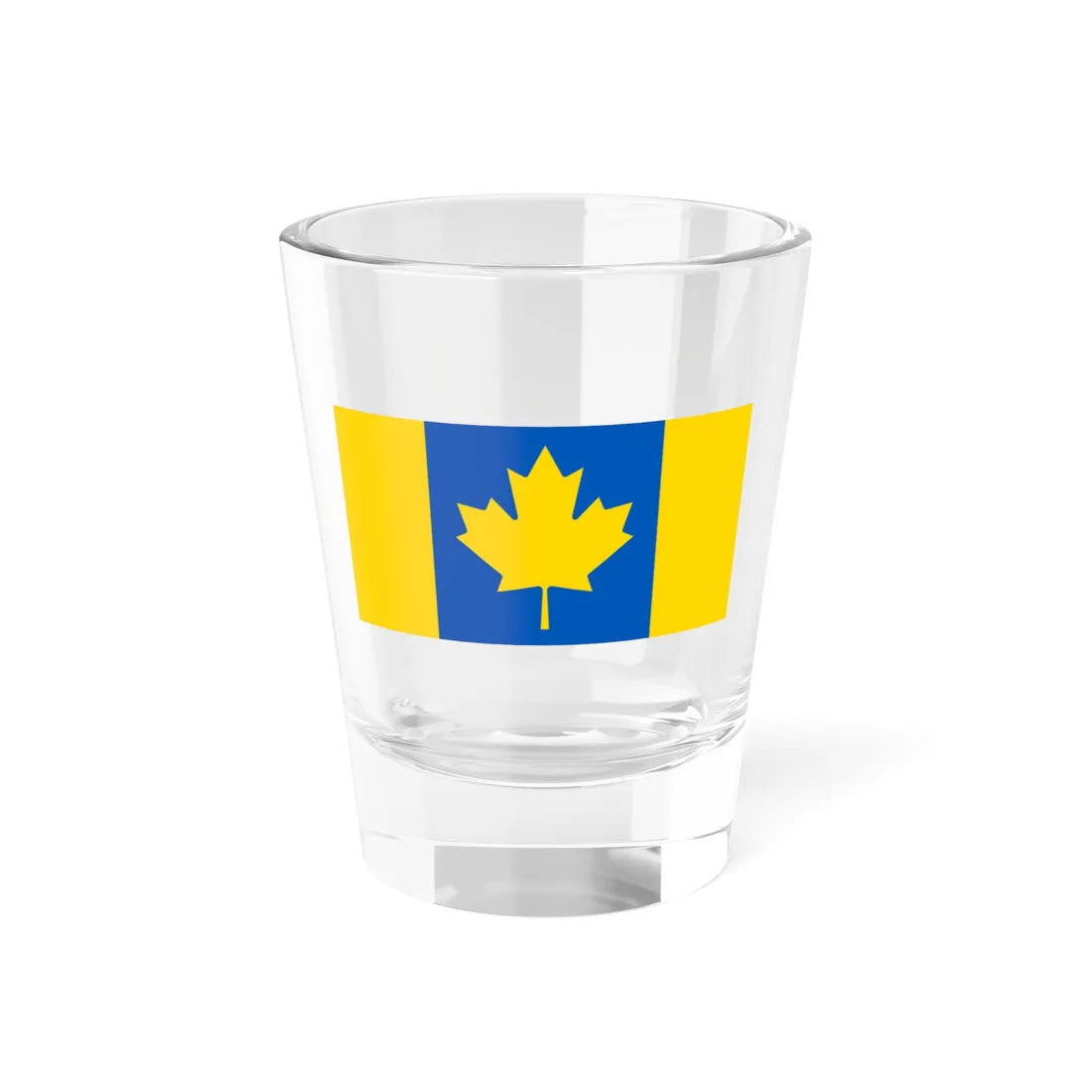 Flag of Ukrainian-Canadians (Canada) Shot Glass 1.5oz 1.5oz - Go Mug Yourself