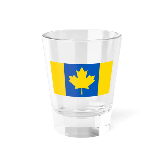 Flag of Ukrainian-Canadians (Canada) Shot Glass 1.5oz 1.5oz - Go Mug Yourself