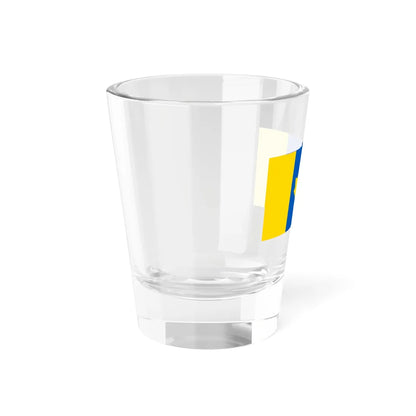 Flag of Ukrainian-Canadians (Canada) Shot Glass 1.5oz - Go Mug Yourself