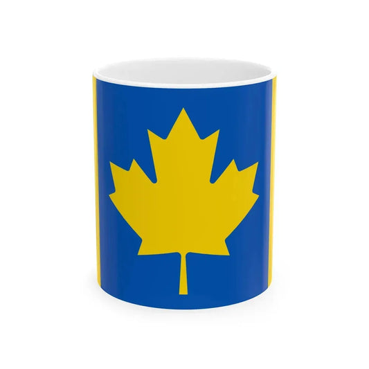 Flag of Ukrainian-Canadians (Canada) White Coffee Mug 11oz - Go Mug Yourself