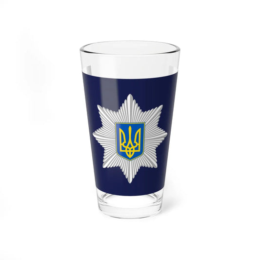 Flag of Ukrainian National Police (Ukraine) Pint Glass 16oz 16oz - Go Mug Yourself