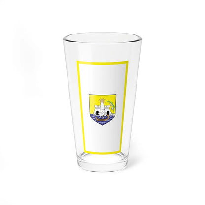 Flag of Ulcinj vertical (Montenegro) Pint Glass 16oz 16oz - Go Mug Yourself