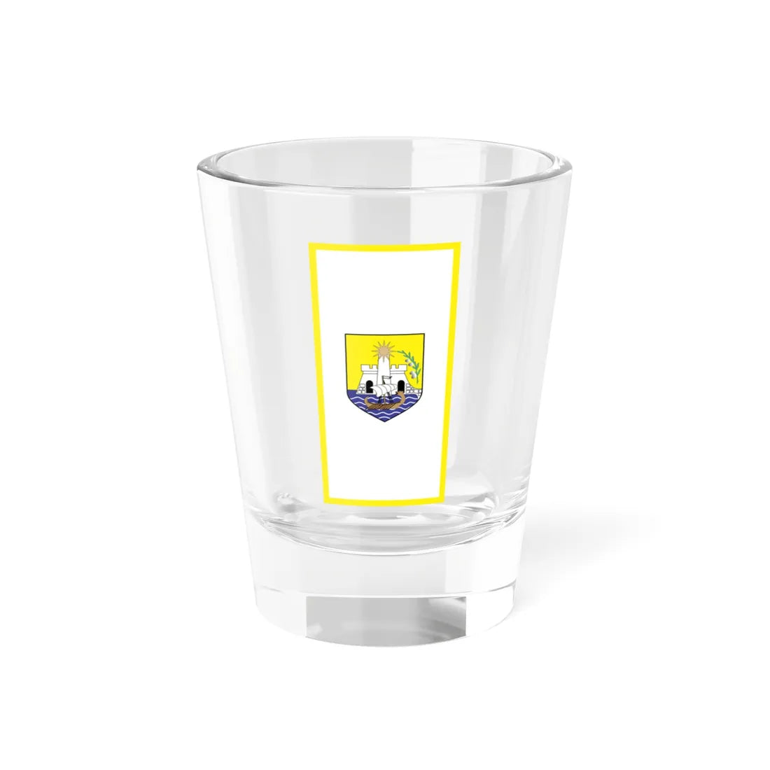 Flag of Ulcinj vertical (Montenegro) Shot Glass 1.5oz 1.5oz - Go Mug Yourself